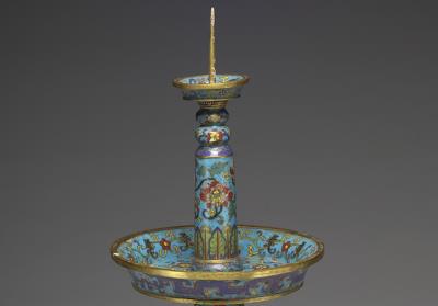 图片[2]-Five altar pieces in cloisonne enamels – Candle stand, Qing dynasty (1644-1911)-China Archive